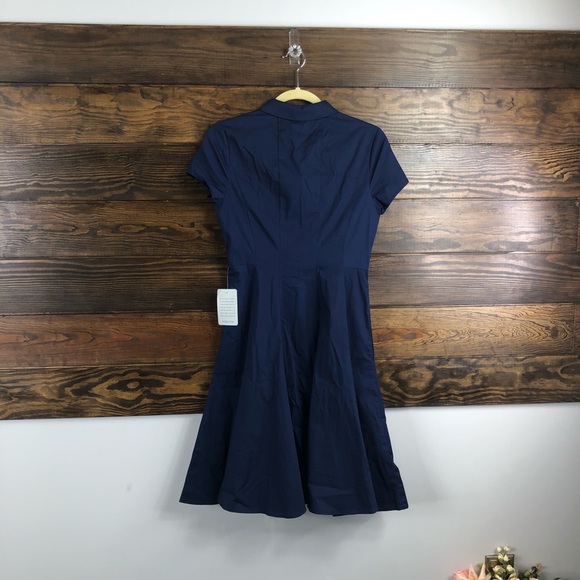Gal Meets Glam Molly Shirt Dress New Navy Size 0